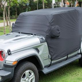 img 4 attached to ✨ Water-Resistant Cab Cover for Wrangler JK JL 2007-2020: Durable 330D Oxford (Black)