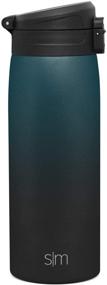 img 3 attached to ☕ Stainless Steel Insulated Travel Mug - Simple Modern Kona Thermos Coffee Cup Tumbler with Flip Lid, 16oz, Ombre: Moonlight