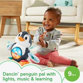 img 3 attached to Fisher-Price Linkimals Cool Beats Penguin: Музыкальная игрушка для младенцев с 🐧 светом, движениями и образовательными песнями – Идеально подходит для младенцев и малышей