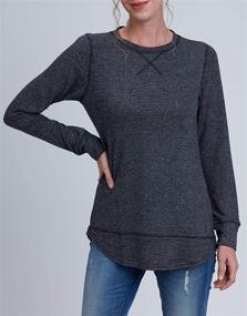 img 1 attached to 🧥 Versatile and Cozy: JomeDesign Womens Solid Color Tunic Tops - Perfect for Leggings and Sweater Weather