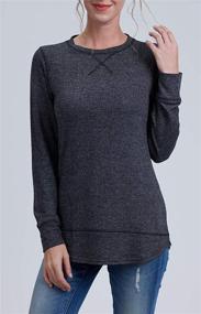 img 2 attached to 🧥 Versatile and Cozy: JomeDesign Womens Solid Color Tunic Tops - Perfect for Leggings and Sweater Weather