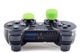 img 1 attached to 🕹️ Enhanced Gaming Control: ScrewyRobot's Green Analog Thumbstick Grip Covers for PS4/PS3 - Get-A-Grip