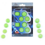 🕹️ enhanced gaming control: screwyrobot's green analog thumbstick grip covers for ps4/ps3 - get-a-grip logo