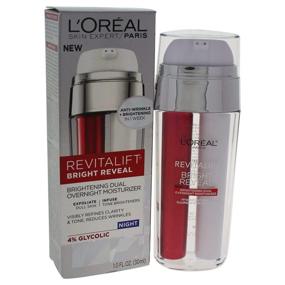 img 4 attached to 💡 L'Oreal Paris Skincare Revitalift Bright Reveal Dual Overnight Moisturizer: Exfoliates Dull Skin, Reduces Wrinkles, Diminishes Dark Spots, Refines Tone and Clarity