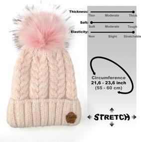 img 1 attached to Stay cozy this winter with Braxton 🧣 Knit Hat for Women - Pom Cable Fleece Beanie