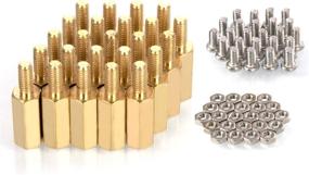 img 4 attached to 🔧 HanTof RPi 3 Model B+ Standoffs Pack - 24 Pieces/LoT M2.5 (11mm Body + 6mm Screw) Hexagonal Brass Standoff Cylinder + Screw + Nut Kits - Suitable for Raspberry Pi 3 B Plus/3B/2B/B+/A+ Hats