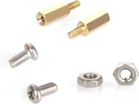 img 1 attached to 🔧 HanTof RPi 3 Model B+ Standoffs Pack - 24 Pieces/LoT M2.5 (11mm Body + 6mm Screw) Hexagonal Brass Standoff Cylinder + Screw + Nut Kits - Suitable for Raspberry Pi 3 B Plus/3B/2B/B+/A+ Hats