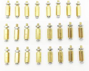 img 3 attached to 🔧 HanTof RPi 3 Model B+ Standoffs Pack - 24 Pieces/LoT M2.5 (11mm Body + 6mm Screw) Hexagonal Brass Standoff Cylinder + Screw + Nut Kits - Suitable for Raspberry Pi 3 B Plus/3B/2B/B+/A+ Hats