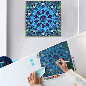 img 1 attached to 💎 Diamond Painting Kit for Adults Full Drill, 20 Colors Square Diamond Art Mandala, 5D DIY Gem Craft, Embroidery Jewel Painting for Wall Decor and Gift 13.7x13.7 Inch