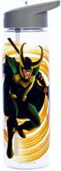 🍶 marvel loki tritan water bottle - 24 oz. uv protected, single-wall design logo