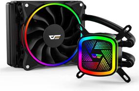 img 4 attached to 💦 Улучшенный darkFlash DT120 RGB AIO жидкостный CPU кулер - двухкамерный насос RGB, совместимый с Intel и AMD, включает 70CFM 120мм RGB PWM вентилятор (11-лопастной особый резьбовой дизайн лопасти)