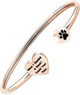 🐾 pliti dog lovers paw print bangle bracelet: a heartwarming symbol of support for dog moms logo