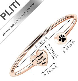 img 3 attached to 🐾 PLITI Dog Lovers Paw Print Bangle Bracelet: A Heartwarming Symbol of Support for Dog Moms