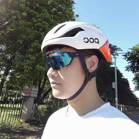 img 2 attached to 🚴 Enhance Your Outdoor Performance with COOLMEN Cycling Sunglasses: 3 Interchangeable Lens for Men and Women