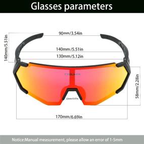 img 1 attached to 🚴 Enhance Your Outdoor Performance with COOLMEN Cycling Sunglasses: 3 Interchangeable Lens for Men and Women