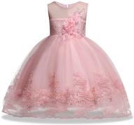 👗 girls sequin lace wedding party flower dress, ideal for 1-12 years logo