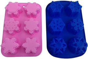 img 4 attached to 🎅 Jolly Jon's 2 Silicone Snowflake Soap Molds - Create Festive Bath Bombs, Soaps, and Cakes - Perfect for Baking Party, Holiday Decorations, and DIY Designs!