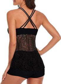 img 1 attached to MISSVOG Women Crochet Tankini Swimsuit Women's Clothing