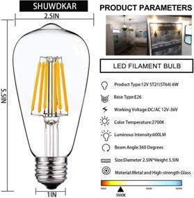 img 3 attached to 💡 SHUWDKAR LED Filament-Style Voltage Equivalent Lighting