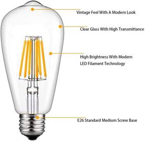 img 2 attached to 💡 SHUWDKAR LED Filament-Style Voltage Equivalent Lighting