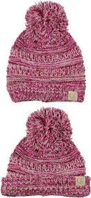 img 1 attached to ❄️ C.C Kids' Cozy and Stylish Pom Pom Children's Knit Ski Hat for Warmth and Comfort