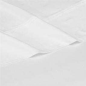 img 2 attached to 🛏️ Amazon Basics Performance Brushed Microfiber Bed Sheet Set - Twin, White: Moisture Wicking, Cooling, 4-Way-Stretch for Optimal Comfort