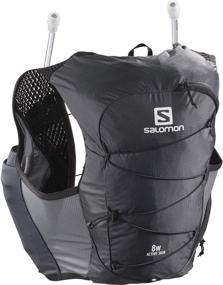 img 4 attached to 👚 Review: Salomon Women's Advance Skin 8 Set Running Hydration Vest - Ebony/Black, X-Small