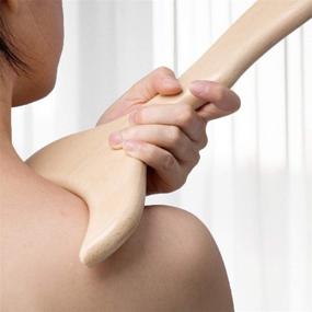 img 1 attached to Enhance Lymphatic Drainage with Allshow Wooden Gua Sha Tools for Maderoterapia Massage (Burlywood)