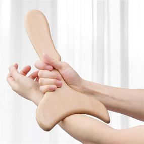 img 4 attached to Enhance Lymphatic Drainage with Allshow Wooden Gua Sha Tools for Maderoterapia Massage (Burlywood)