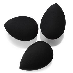 img 4 attached to 💄 Enhance Your Makeup Routine with Larbois 3-Pack Blender Beauty Foundation Blending Sponges - Perfect for Dry & Wet Use (Black+Black+Black)