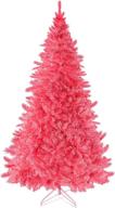 🎄 6-foot prextex pink christmas tree: premium artificial spruce hinged, lightweight & easy to assemble with metal stand - 1200 tips логотип