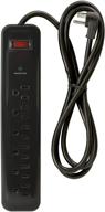 pb802225 prime wire 6-outlet surge protector 🔌 for household electronics - 14/3 sjt cord, 4-feet length logo