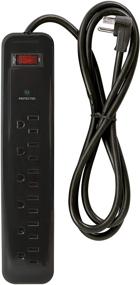 img 4 attached to PB802225 Prime Wire 6-Outlet Surge Protector 🔌 for Household Electronics - 14/3 SJT Cord, 4-Feet Length