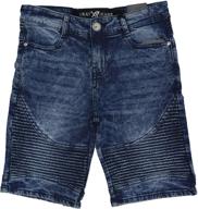 boys' stretch washed distressed ray shorts for fashionable clothing logo