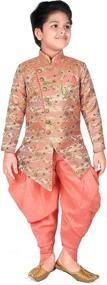 img 4 attached to 🎩 Ahhaaaa Kids Sherwani Dhoti Pant: Traditional Ethnic Wear with a Western Twist