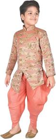 img 2 attached to 🎩 Ahhaaaa Kids Sherwani Dhoti Pant: Traditional Ethnic Wear with a Western Twist