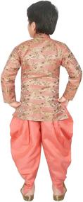 img 3 attached to 🎩 Ahhaaaa Kids Sherwani Dhoti Pant: Traditional Ethnic Wear with a Western Twist