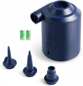 img 4 attached to 🔌‍ AIRBANK Electric Air Pump - Portable Cordless Air Pump with 2 Rechargeable 2600mAh Batteries | Fast and Easy Inflate and Deflate | Perfect for Camping, Inflatables Bed, Boat, Pool Toy, and Kayak