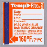 🧼 efficient dishwasher test labels: taylor 8751 temprite 160°f - 24/pk логотип