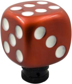 img 1 attached to 🎲 Mavota Funny Stick Shift Knob Dice: Steering Wheel Knob Gear Shifter Knob Manual with 3 Adapters, Compatible with Car, Truck, and SUV - Vibrant Orange