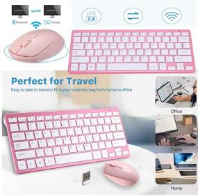 img 2 attached to Ultimate Convenience: 2.4GHz Wireless Keyboard Mouse Combo 🔌 for Windows Mac Computer - Compact, Portable & Ultra Thin