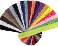 🔗 mebuzip 20pcs 30-inch double slider zippers #3 nylon coil zippers with twin long pulls: head-to-head closed-ended zippers in 20 assorted colors (30&#34;) logo