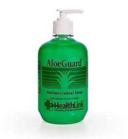 img 3 attached to 🧼 Увлажняющее антимикробное мыло: Healthlink AloeGuard с нанесением алоэ вера, PCMX, легкий цветочный аромат - Одноразовая бутылка объемом 18 унций.