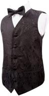 🧥 alizeal paisley adjustable pre-tied waistcoat for boys' clothing - enhanced seo logo