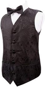 img 4 attached to 🧥 Alizeal Paisley Adjustable Pre-Tied Waistcoat for Boys' Clothing - Enhanced SEO