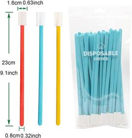 img 3 attached to Kevinrooty 50PCS Disposable Crevice Cleaning Brush Tool Kit, Disposable Toilet Brush, Blue Disposable Window Sliding Door Track Cleaner