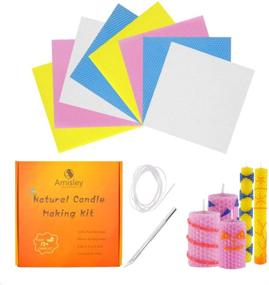 img 4 attached to 🕯️ Amisley Candle Making Kit - Beeswax DIY Candle Kit for Adults and Kids - Beginner-Friendly Homemade Candle Making Supplies - 8 Pcs - Unscented - 4 Colors - Great Gift Idea