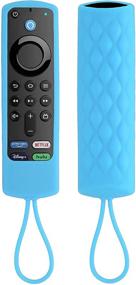 img 3 attached to 🔵 2021 FireTV Stick 4K Max Cover - Silicone Remote Case with Lanyard for Alexa Voice Remote 2nd & 3rd Gen - Blue