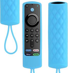 img 4 attached to 🔵 2021 FireTV Stick 4K Max Cover - Silicone Remote Case with Lanyard for Alexa Voice Remote 2nd & 3rd Gen - Blue