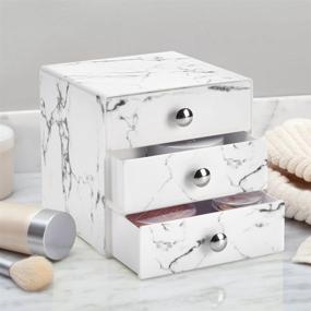 img 2 attached to MDesign Plastic Organizer Bathroom Countertops Bath for Bathroom Accessories